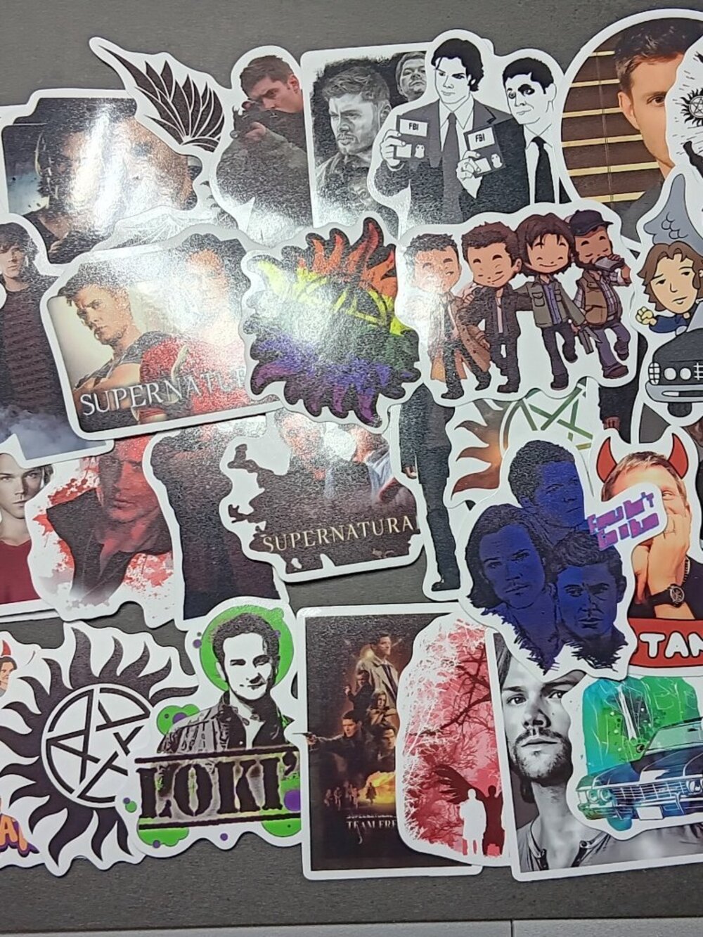 55-Pc Mega Sticker Lot - Supernatural, Fandom, & Dark Occult Art